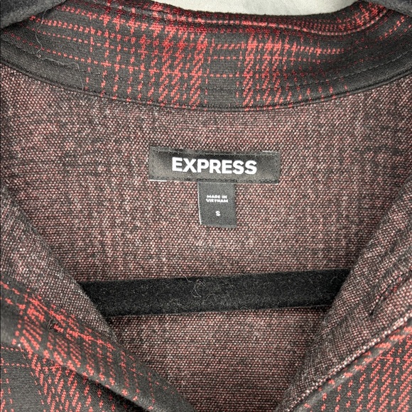 Express Red and Black Checkered Shirt - Picture 2 of 4